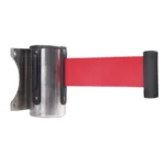 Cinta roja retráctil inox 2 m para instalacion en pared